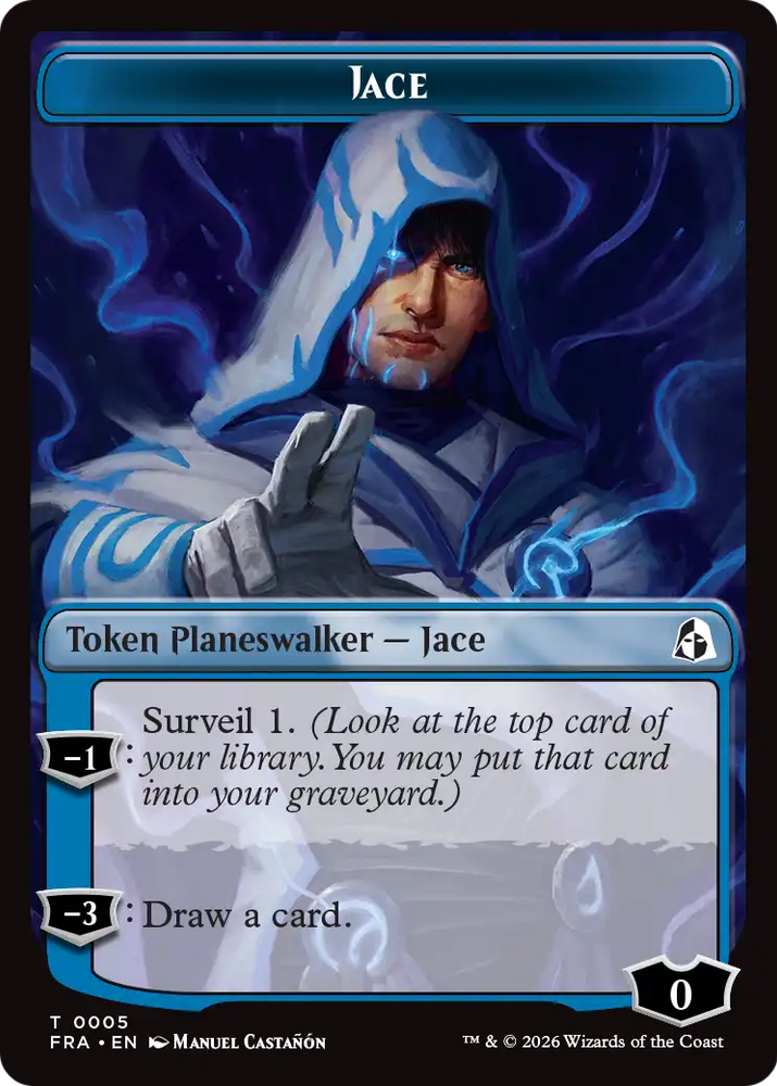 Spirit // Jace Double-Sided Token [Reality Fracture Commander Tokens]