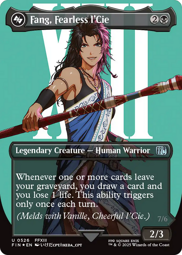 surge foil final fantasy mtg Fang, Fearless l'Cie (Borderless) (Surge Foil) [FINAL FANTASY]