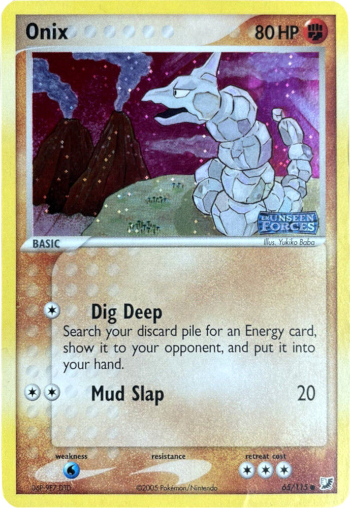 pokemon onix card value Onix (65/115) (Stamped) [EX: Unseen Forces]
