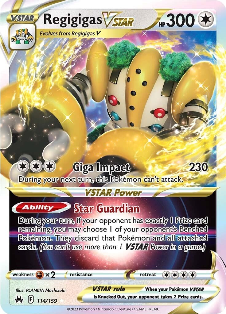 all regigigas pokemon cards Regigigas VSTAR (114/159) [Sword & Shield: Crown Zenith]