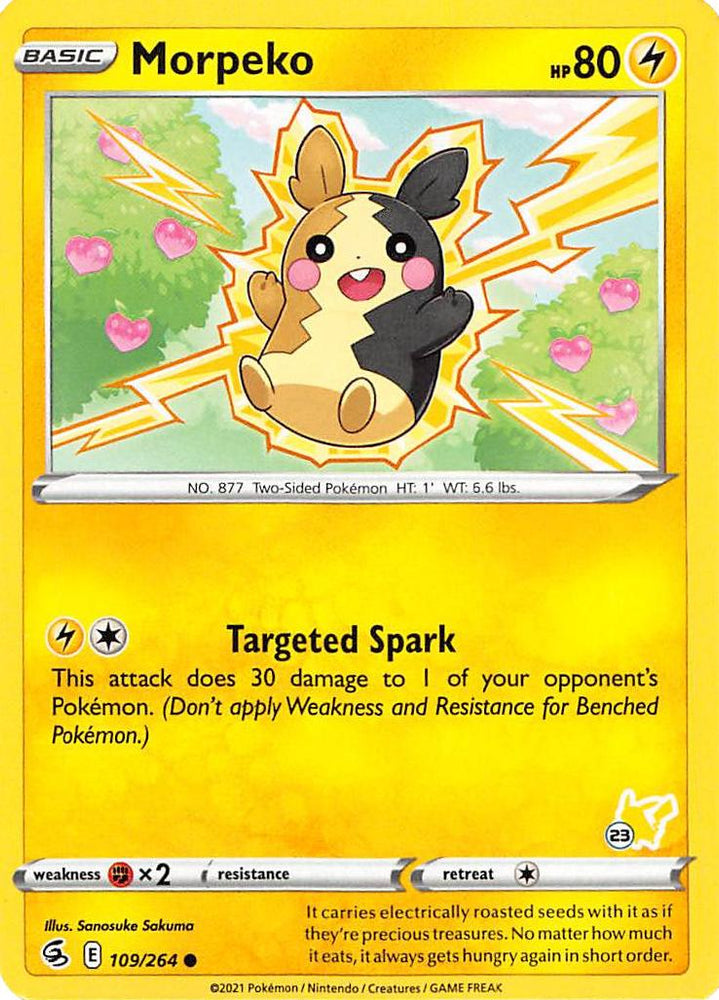 Morpeko (109/264) (Pikachu Stamp #23) [Battle Academy 2022]