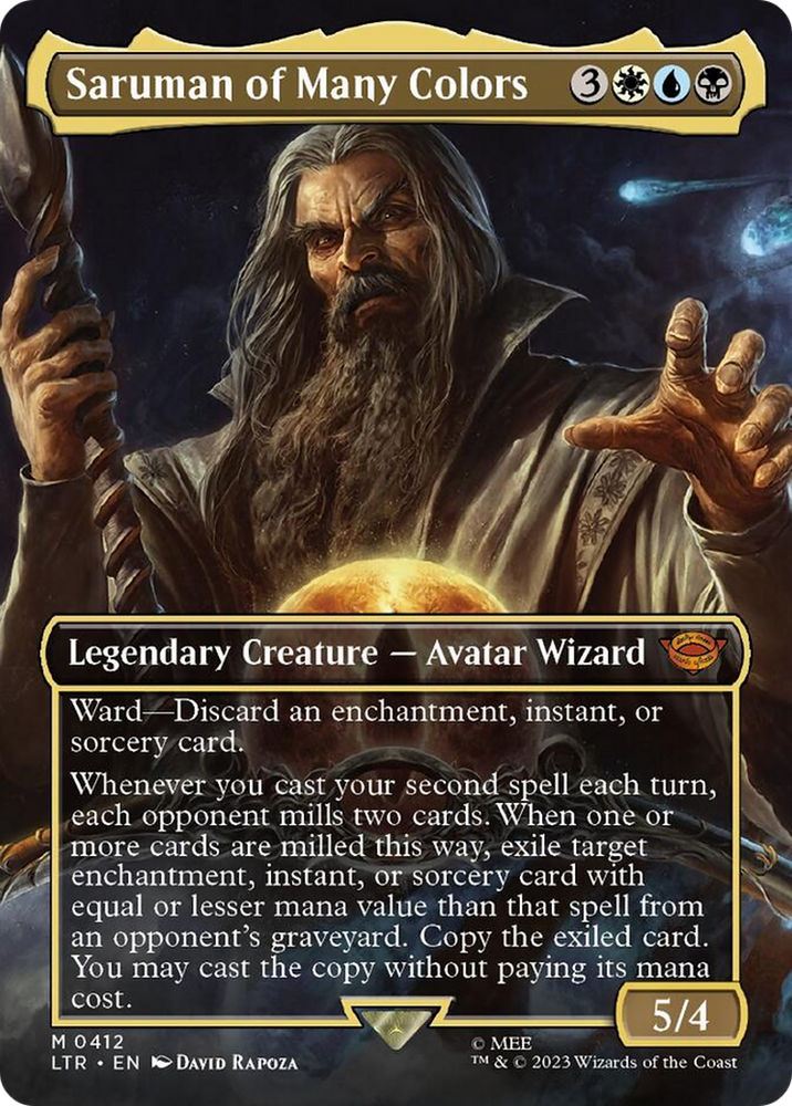 Saruman of Many Colors (Borderless Alternate Art) [The Lord of the Rings: Tales of Middle-Earth]