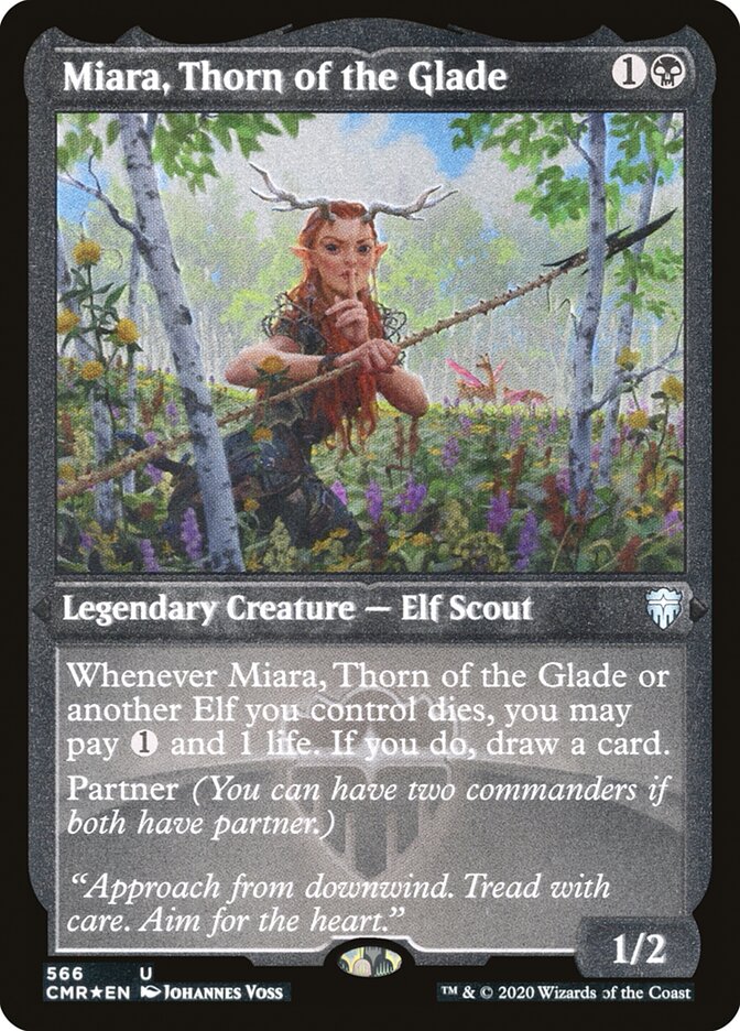 Miara, Thorn of the Glade (Etched) [Commander Legends]