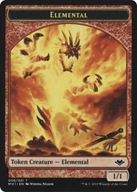 Elemental (008) // Wrenn and Six Emblem (021) Double-Sided Token [Modern Horizons Tokens]