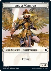 Angel Warrior // Construct Double-Sided Token [Zendikar Rising Tokens]