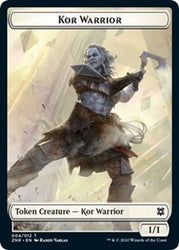 Kor Warrior // Plant Double-Sided Token [Zendikar Rising Tokens]