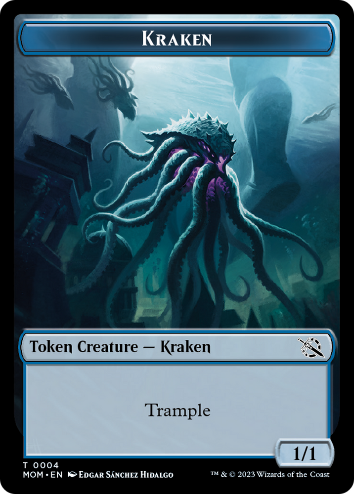 Treasure (21) // Kraken Double-Sided Token [March of the Machine Tokens]
