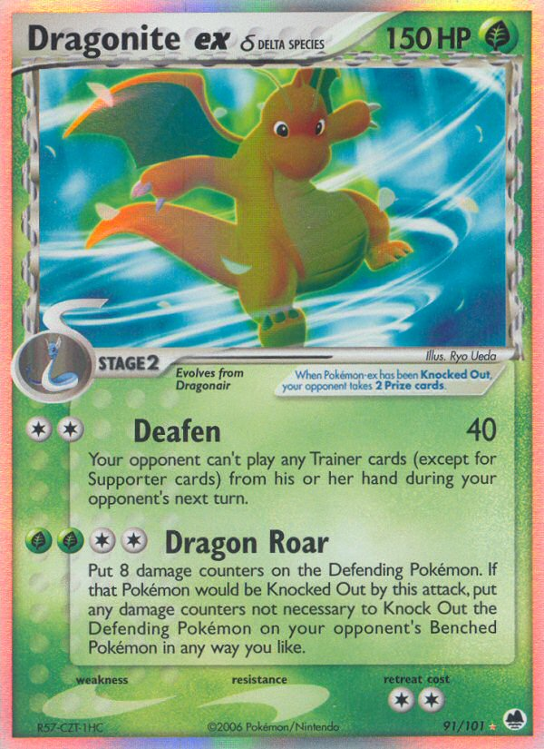 カイリューデルタ種海外版 Dragonite δ-Delta Species Dragonite ex (91/101) (Delta Species) [EX: Dragon Frontiers]