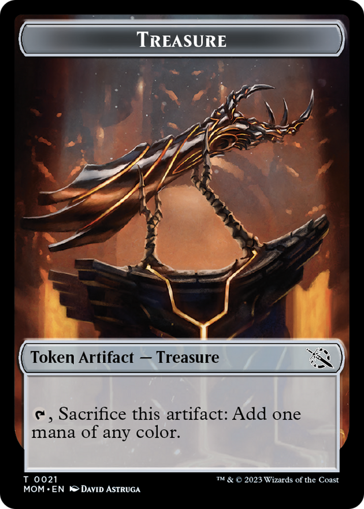 Treasure (21) // Kraken Double-Sided Token [March of the Machine Tokens]
