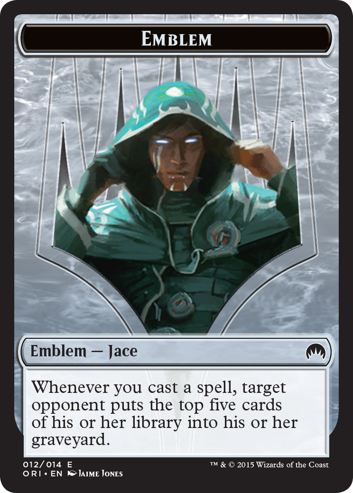Pest // Jace, Telepath Unbound Emblem Double-Sided Token [Secret Lair: From Cute to Brute Tokens]