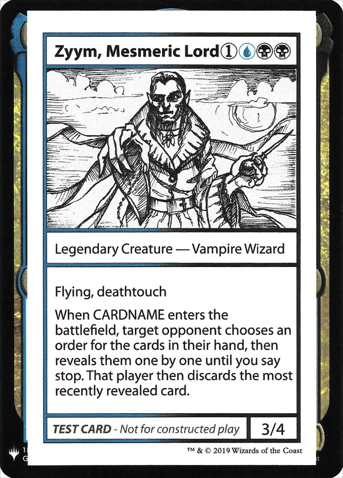 Zyym, Mesmeric Lord [Mystery Booster Playtest Cards]