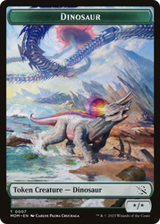 Elemental (09) // Dinosaur Double-Sided Token [March of the Machine Tokens]
